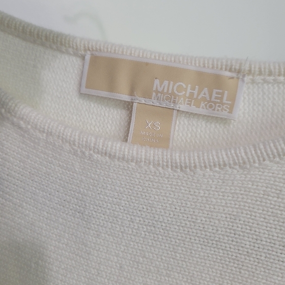 MICHAEL Michael Kors Knit High-low Tunic Sweater Top Size XS White - Picture 8 of 12